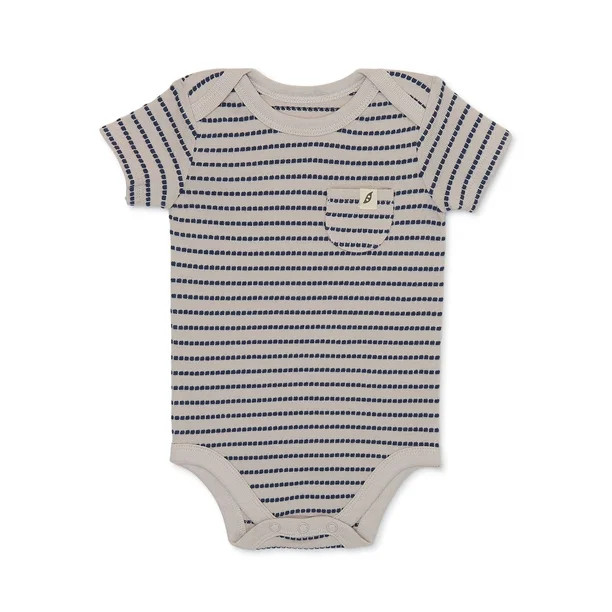 easy-peasy Baby Short Sleeve Texture Bodysuit, Sizes 0-24 Months | Walmart (US)
