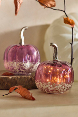 Mini Glass Pumpkins, Set of 2, Size: Small at Terrain | Terrain