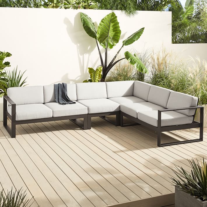 Build Your Own - Portside Aluminum Outdoor Sectional | West Elm (US)