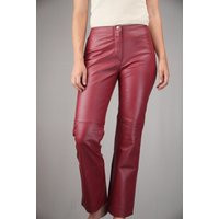 Cherry Red Leather Pants Vintage | 1990S Women's Biker Small Size | Etsy (US)