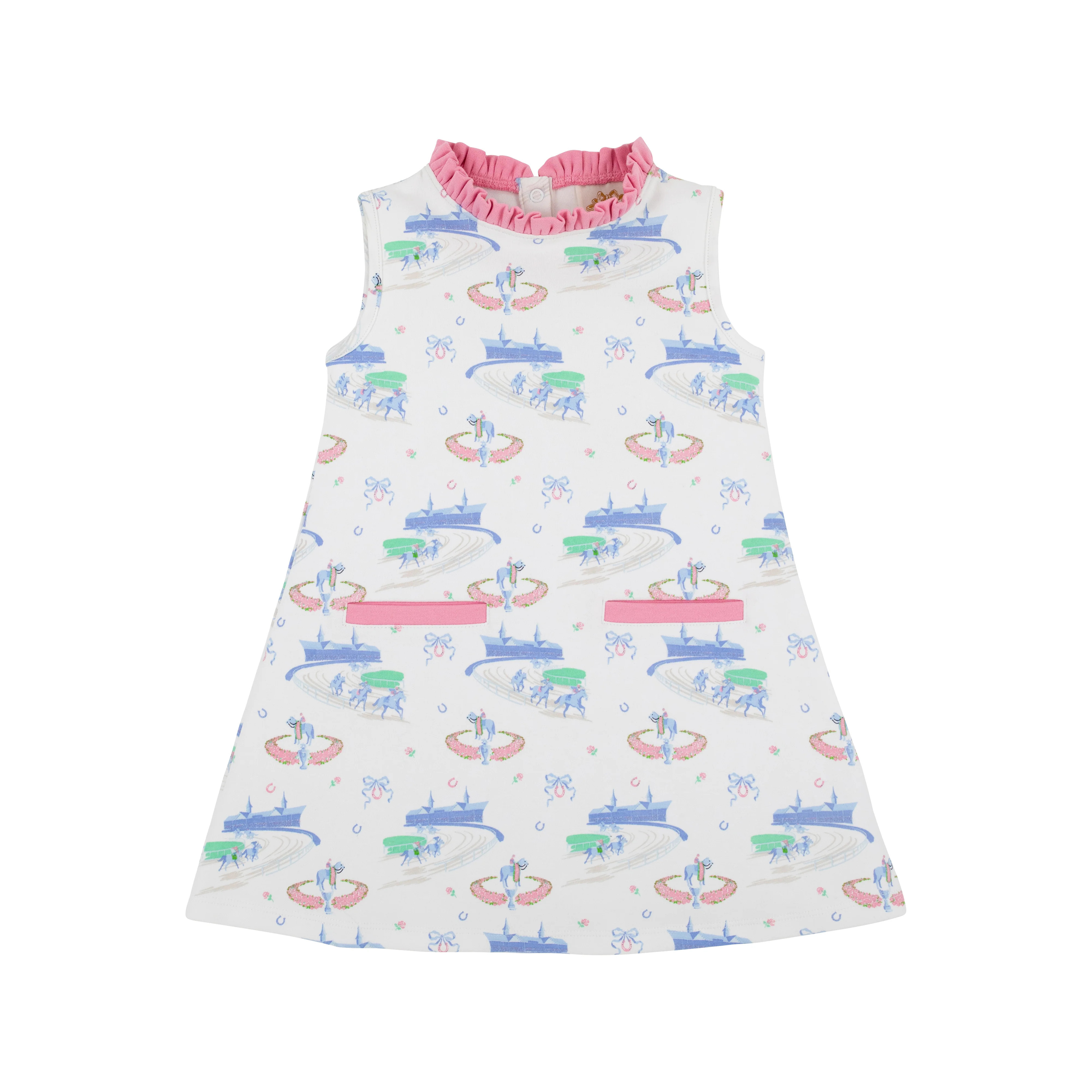 Lizzie's Luxe Leisure Dress - Derby Day Darling with Hamptons Hot Pink | The Beaufort Bonnet Company