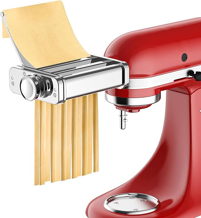3 in 1 Pasta Attachment for KitchenAid Stand Mixer - Professional Stainless Steel Pasta Maker inc... | Amazon (US)