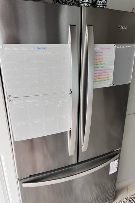 Fridge calendar and organizer. Love this! Comes with monthly calendar, dry erase markers, weekly planner, Do List and notes pad. All magnetic. Dry erase calendar 

#amazonfind
#familycalendar
#schedulemaker
#acrylic
#onthefridge

#LTKfamily #LTKfindsunder50 #LTKhome