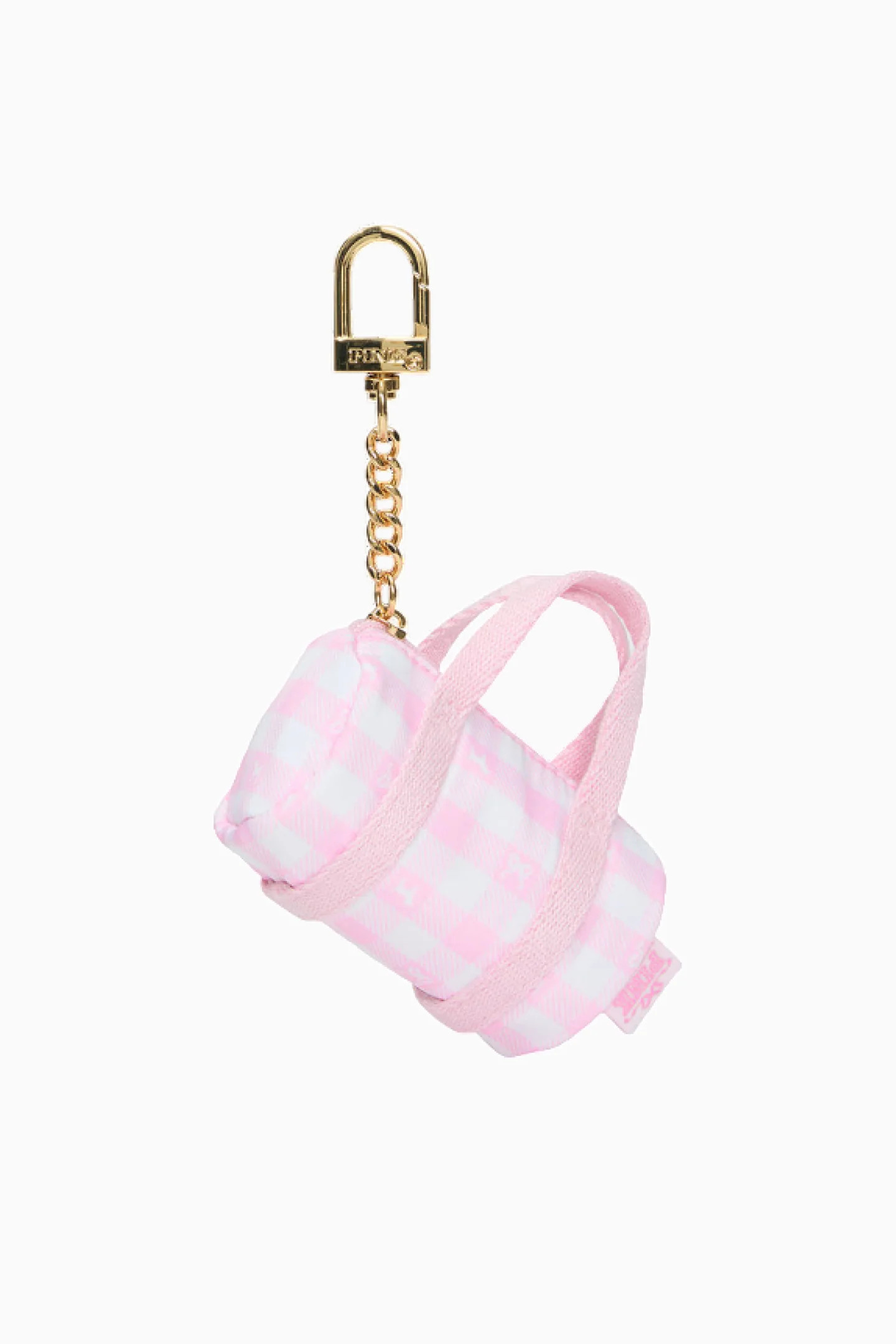 PINK x LoveShackFancy Mini Duffle Keychain Charm - ICON GINGHAM / O/S | LoveShackFancy