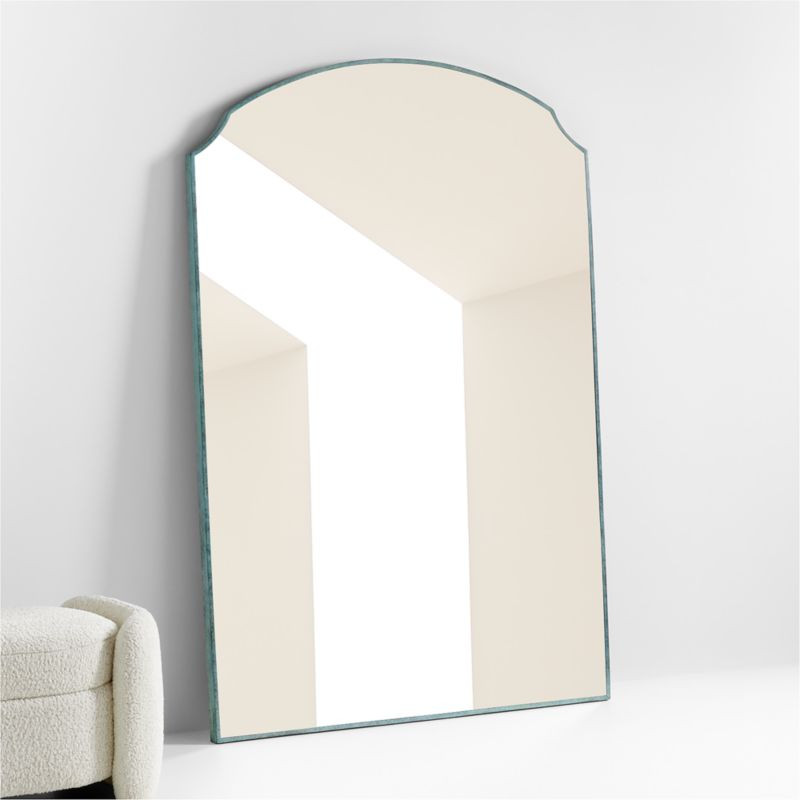 Emmy Patina Copper Floor Mirror + Reviews | Crate & Barrel | Crate & Barrel