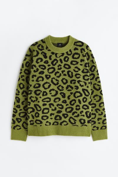 Oversized Fit Jacquard-knit Sweater | H&M (US + CA)