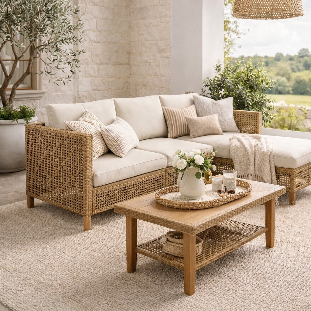 Wicker patio conversation set with coffee table now on sale 👏🏻

#LTKHome #LTKSaleAlert #LTKSeasonal