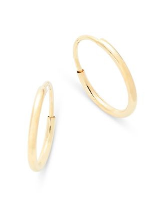 Bloomingdale's Fine Collection Children's Polished Extra Small Endless Hoop Earrings in 14K Yello... | Bloomingdale's (US)