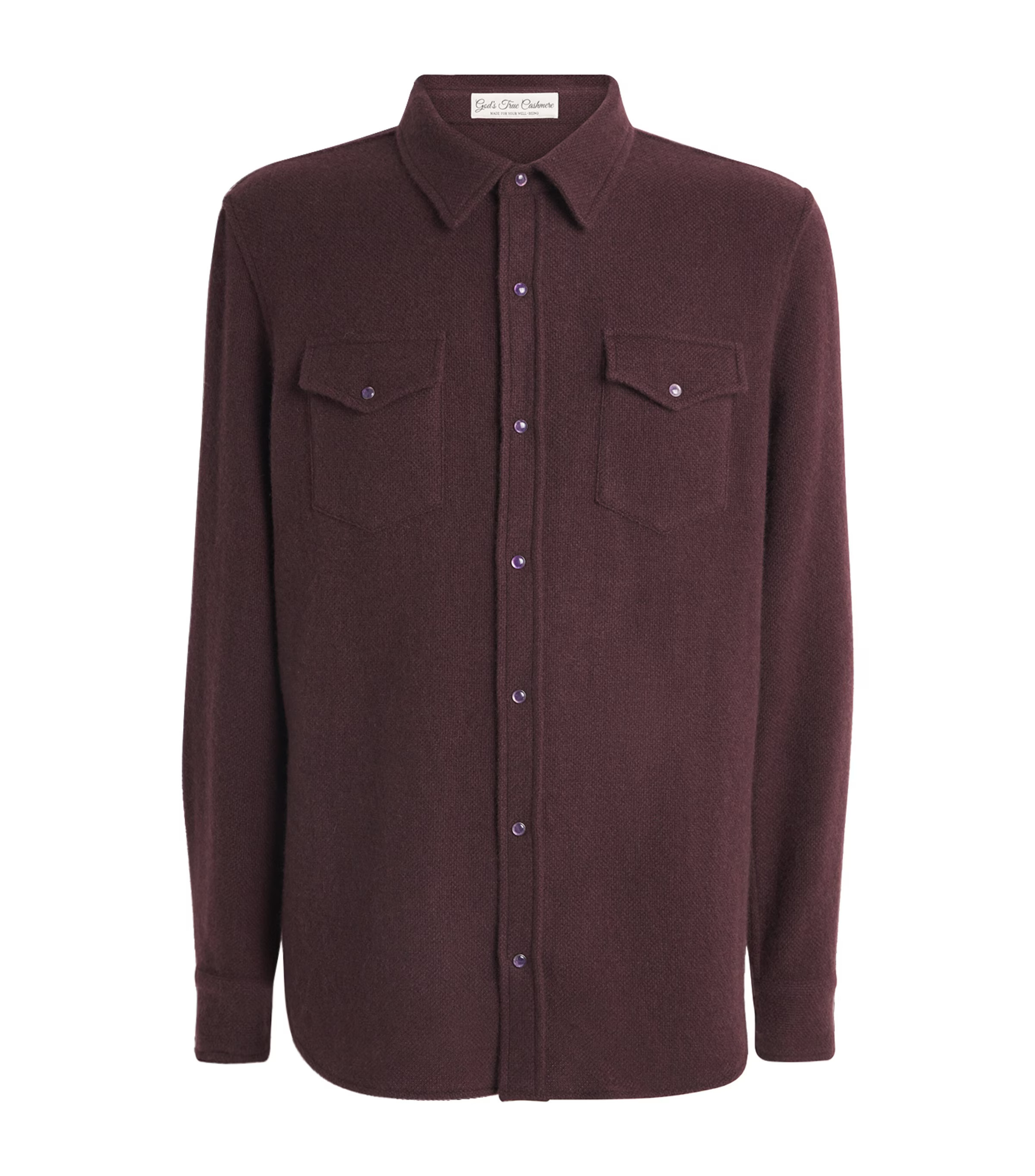 God's True Cashmere Cashmere Press-Stud Overshirt | Harrods