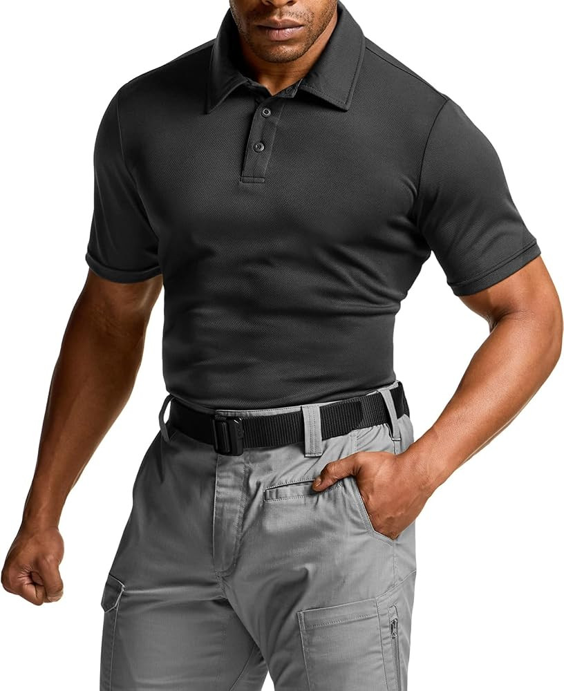 CQR Men's Polo Shirt, Long and Short Sleeve Tactical Shirts, Dry Fit Lightweight Golf Shirts, Out... | Amazon (US)