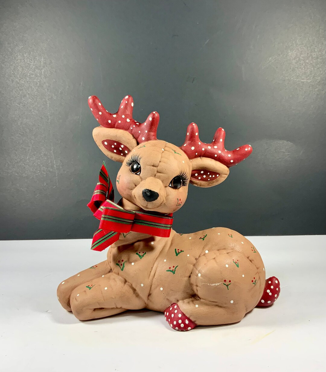 Vintage CHRISTMAS REINDEER FIGURINE, Kimble Mold, Christmas/Holiday Decor, Collectables | Etsy (US)