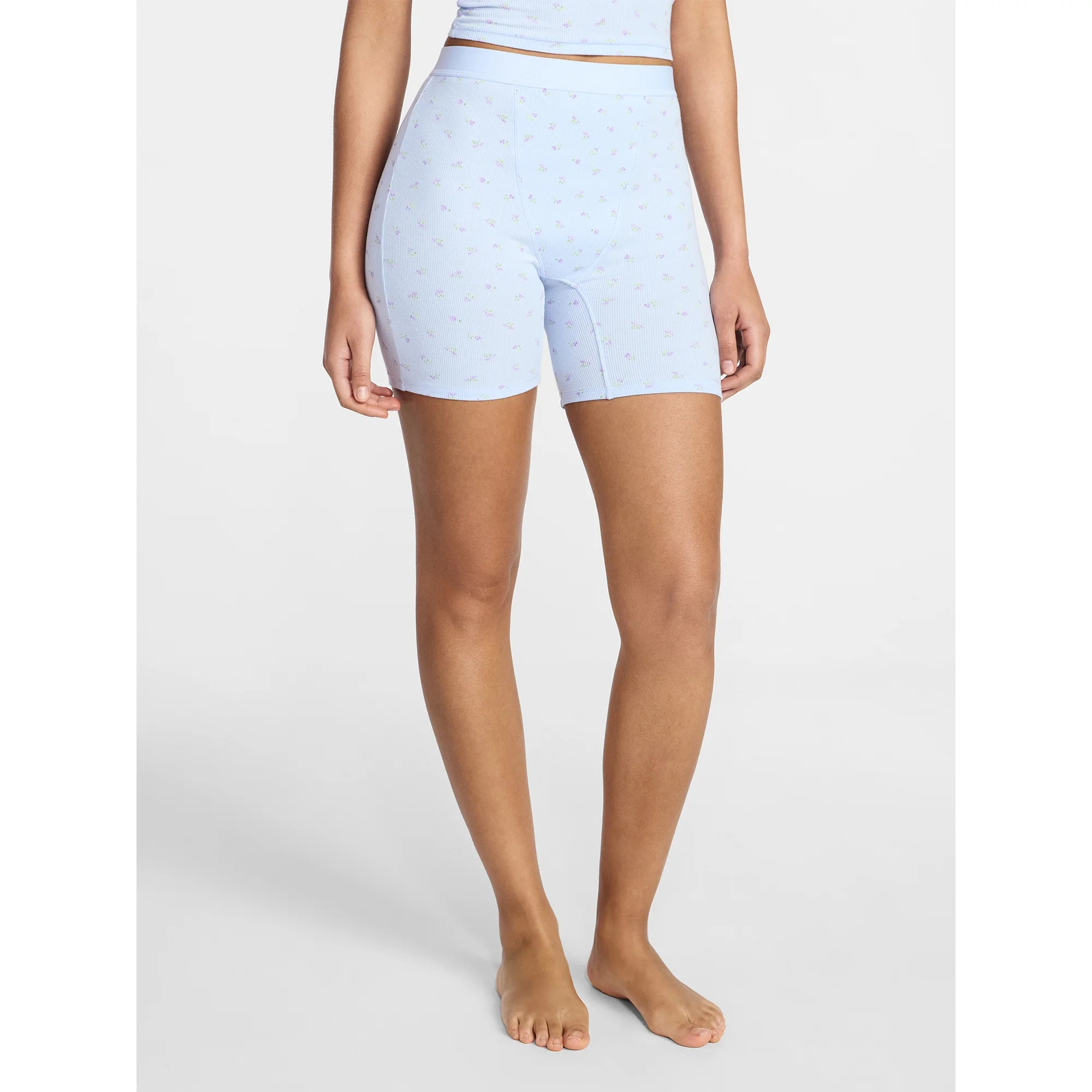 No Boundaries Cotton Stretch Ribbed Boxer Short Panties, Women's XS-XXXL | Walmart (US)