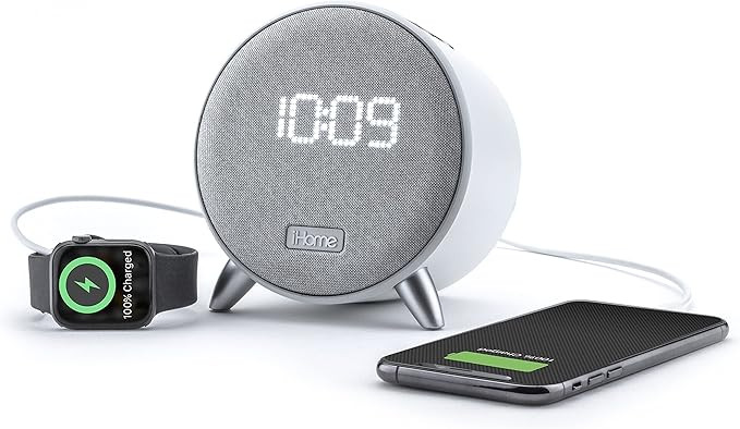 iHome iBT235W Bluetooth Digital Alarm Clock with Dual USB Charging and Ambient Nightlight for Kid... | Amazon (US)