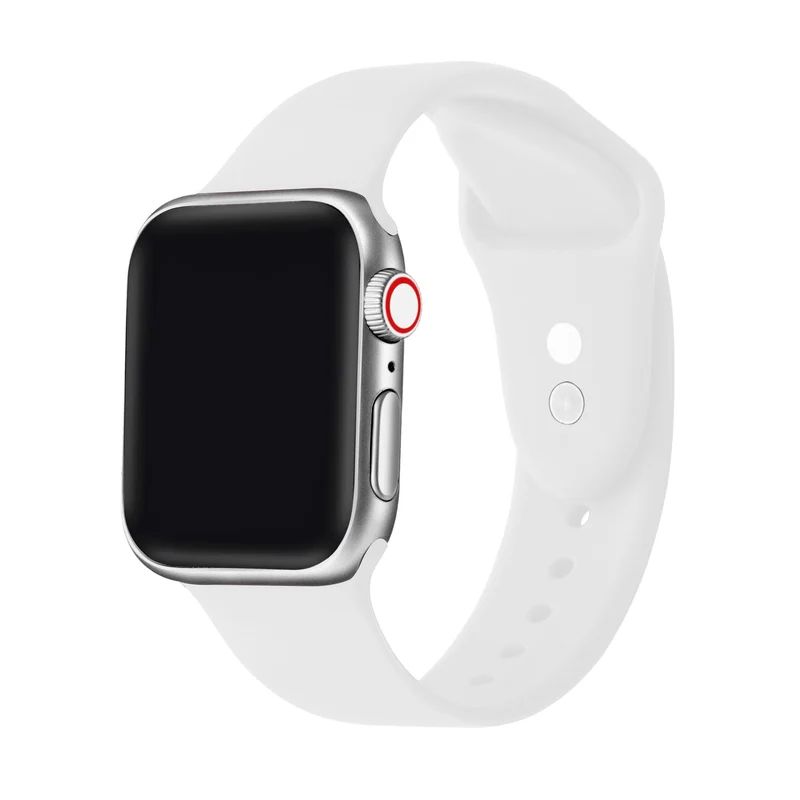 Posh Tech Silicone Band With Pins For Apple Watch - White - White - 38MM/40MM/41MM | Verishop