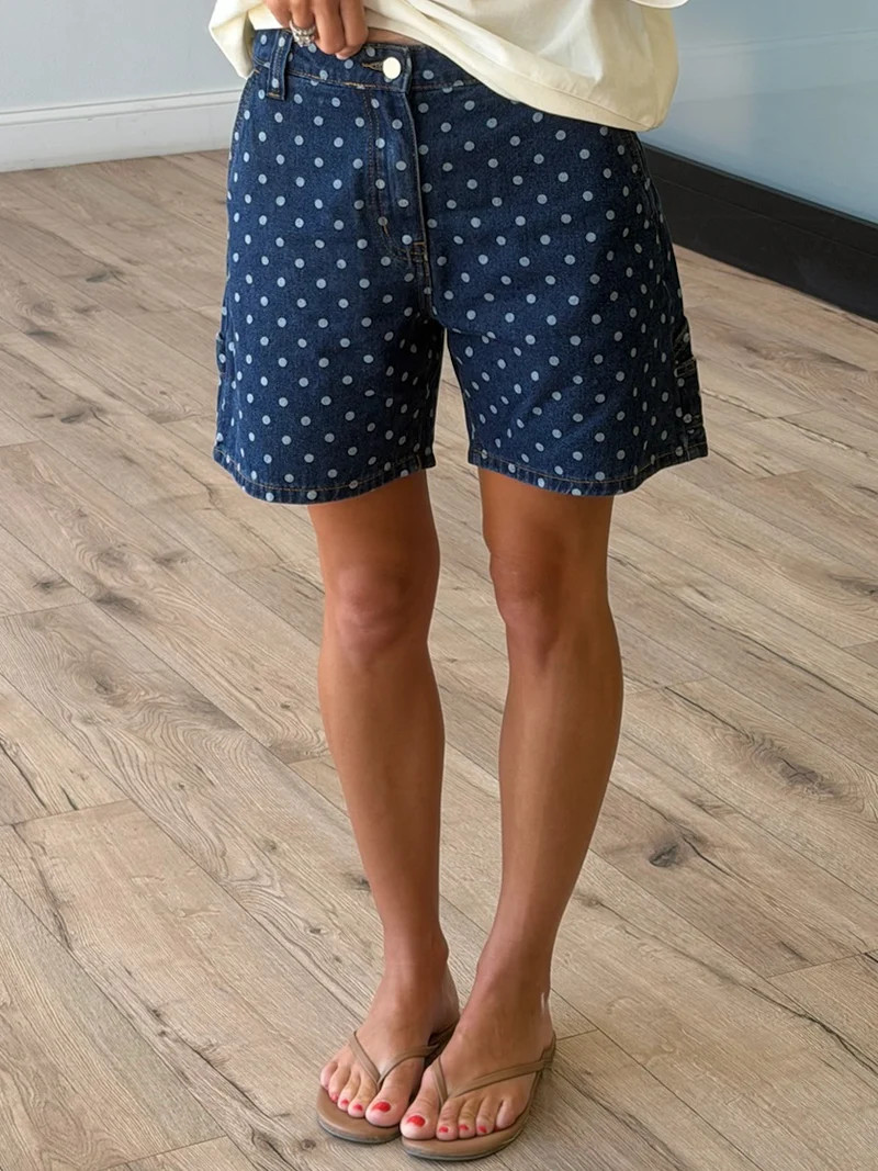 On The Dot Denim Shorts | Shop Talulah