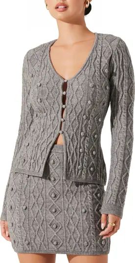 ASTR the Label Argyle Pom Cardigan | Nordstrom | Nordstrom