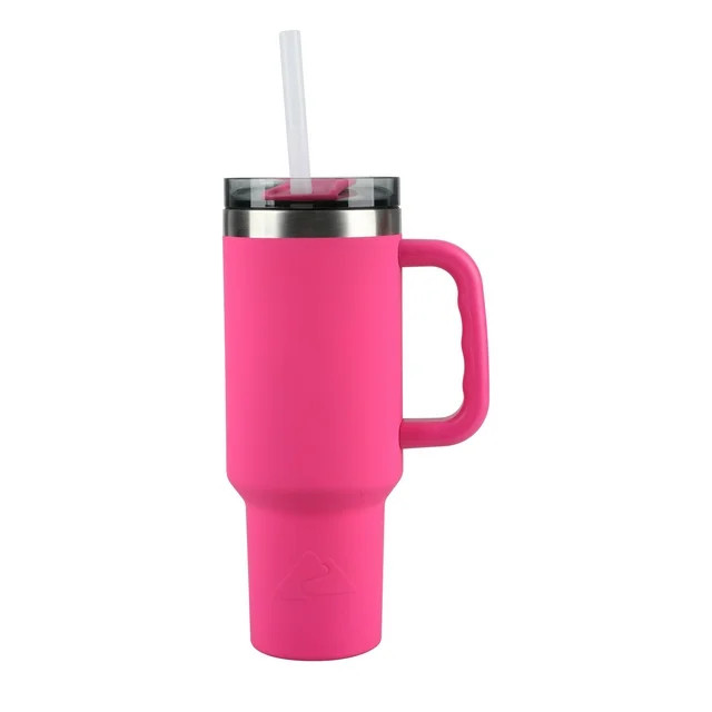 Ozark Trail 40 oz Vacuum Insulated Stainless Steel Tumbler Hot Pink | Walmart (US)