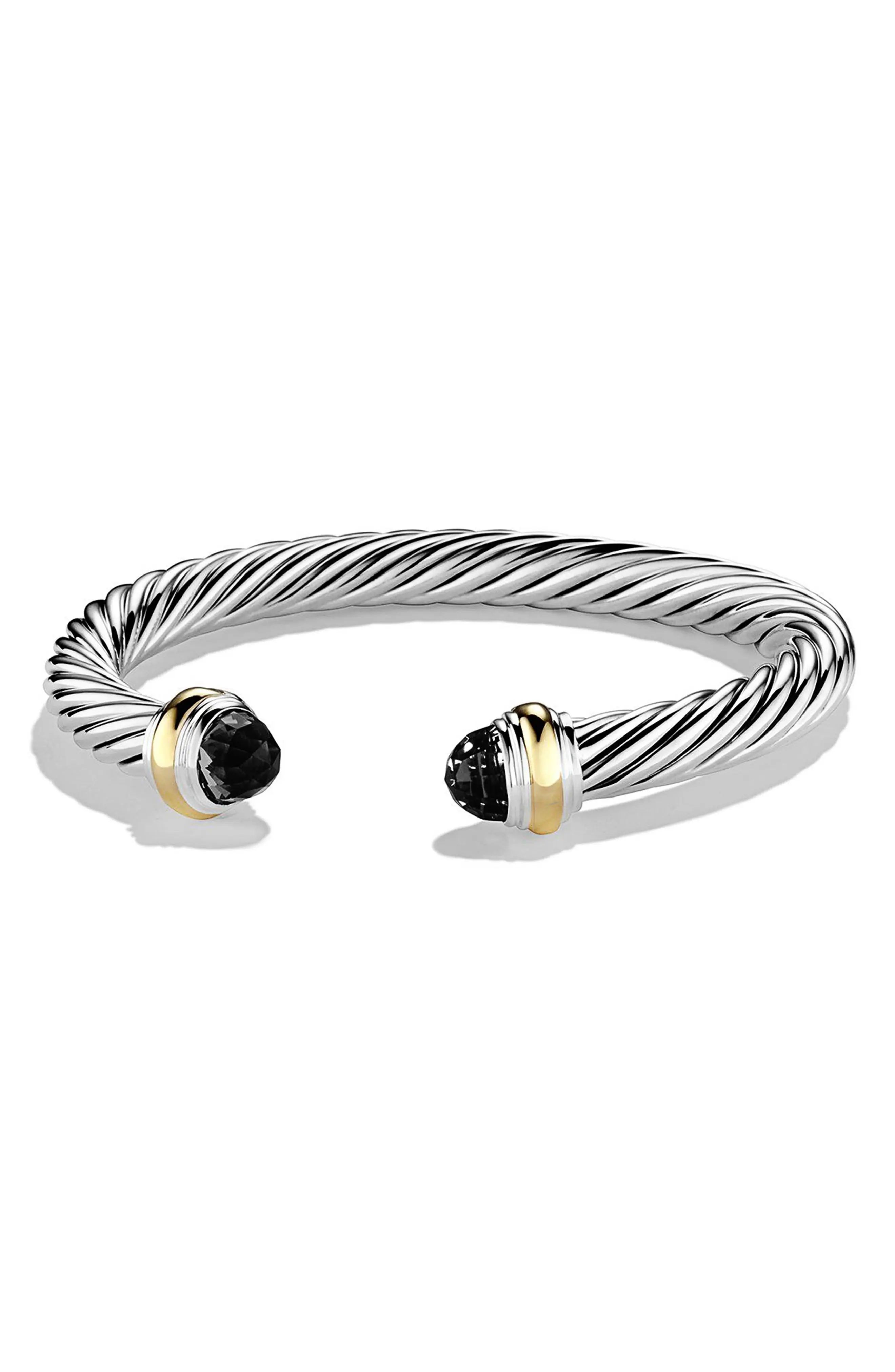 David Yurman Cable Classics Bracelet with Semiprecious Stones & 14K Gold, 7mm | Nordstrom