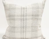 Designer Neutral Plaid Pillow, White Gray Windowpane Pillow, Casual Throw Pillow, Neutral Decor, ... | Etsy (CAD)
