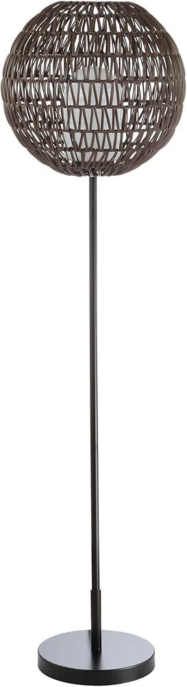 JONATHAN Y JYL6507A Bea 61" Outdoor Woven Globe LED Floor Lamp, Bohemian, Transitional, Scandinav... | Amazon (US)