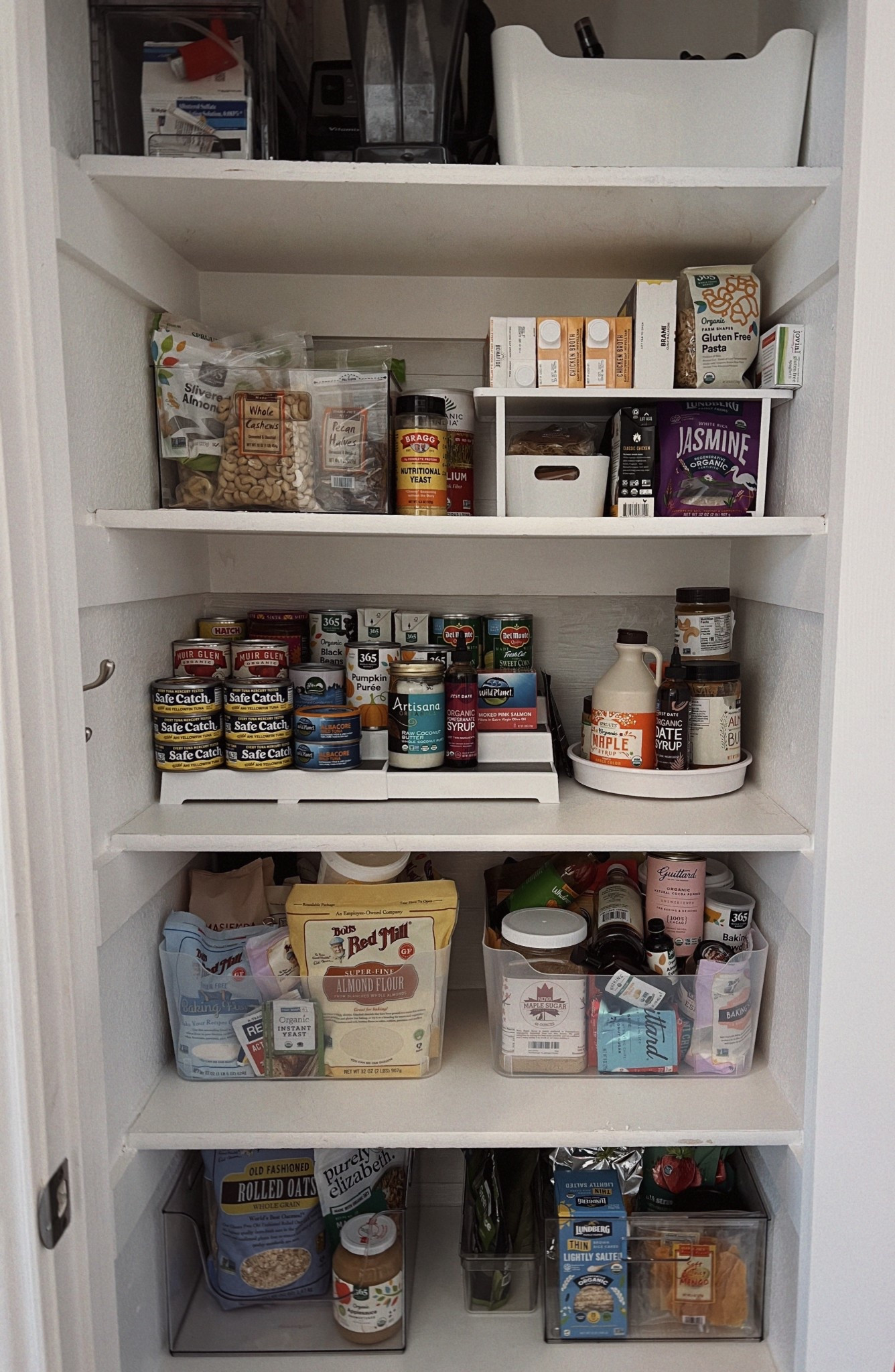 Realistic pantry organization! I am so not the person organizing for strictly aesthetic purposes- I am not unloading everything into Pinterest worthy jars and containers- I simply need to see my food and for everything to be accessible. This is what I used! 

#LTKHome #LTKmomlife