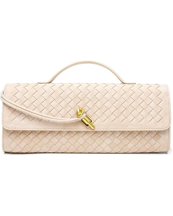 JYG Suede Woven Handbag for Women Trendy Evening Shoulder Bag Casual Clutch Purse Crossbody Satch... | Amazon (US)