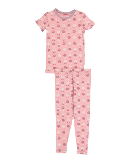 Toddler Girls 2pc Print Short Sleeve Pajama Set In Lotus Alien | TJ Maxx