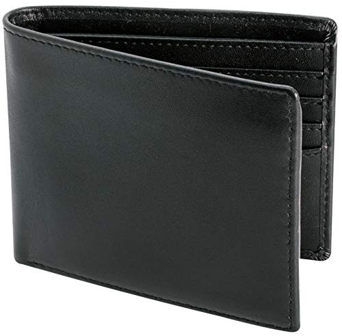 STAY FINE Top Grain Leather Wallet for Men | RFID Blocking | Extra Capacity Bifold Wallet with 2 ID Windows | Ultra Strong Stitching | Slim Billfold with 8 Card Slots | Gift for Him | Amazon (US)