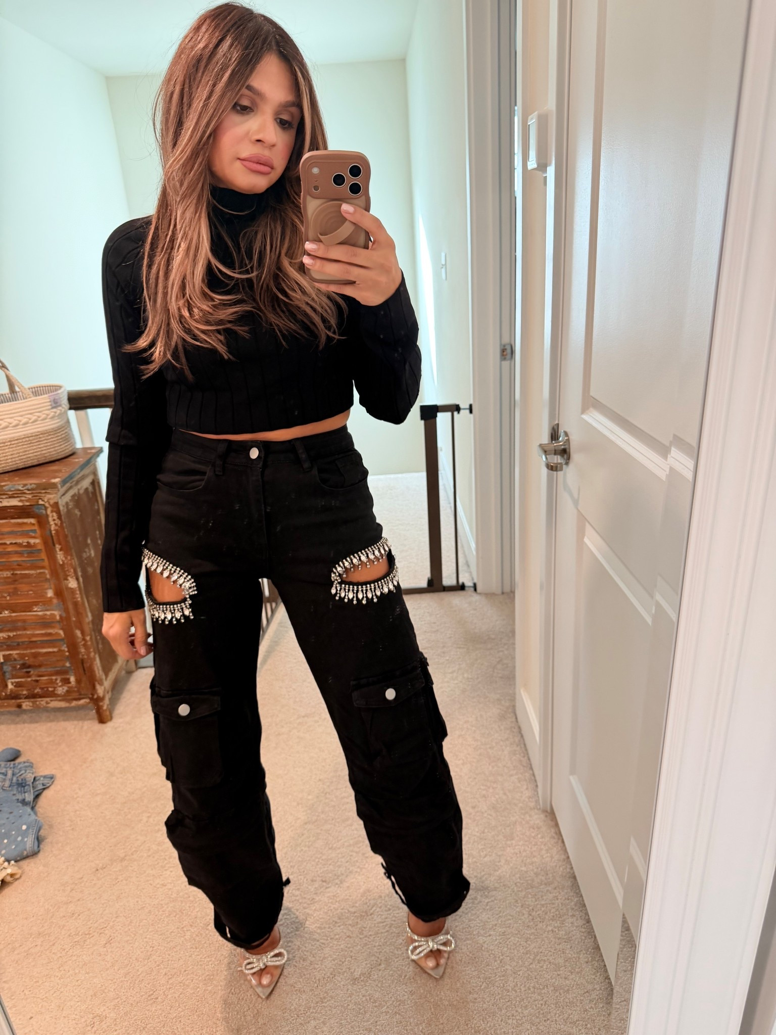 Love these pants with the diamond crusted holes . Perfect for upcoming parties or a night out 

#LTKgrwm #LTKootd #LTKHoliday