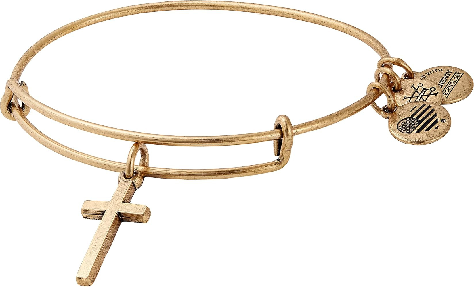 Alex and ANI Divine Guides Expandable Bangle Bracelet for Women, Cross Charm, 2 to 3.5 in | Amazon (US)