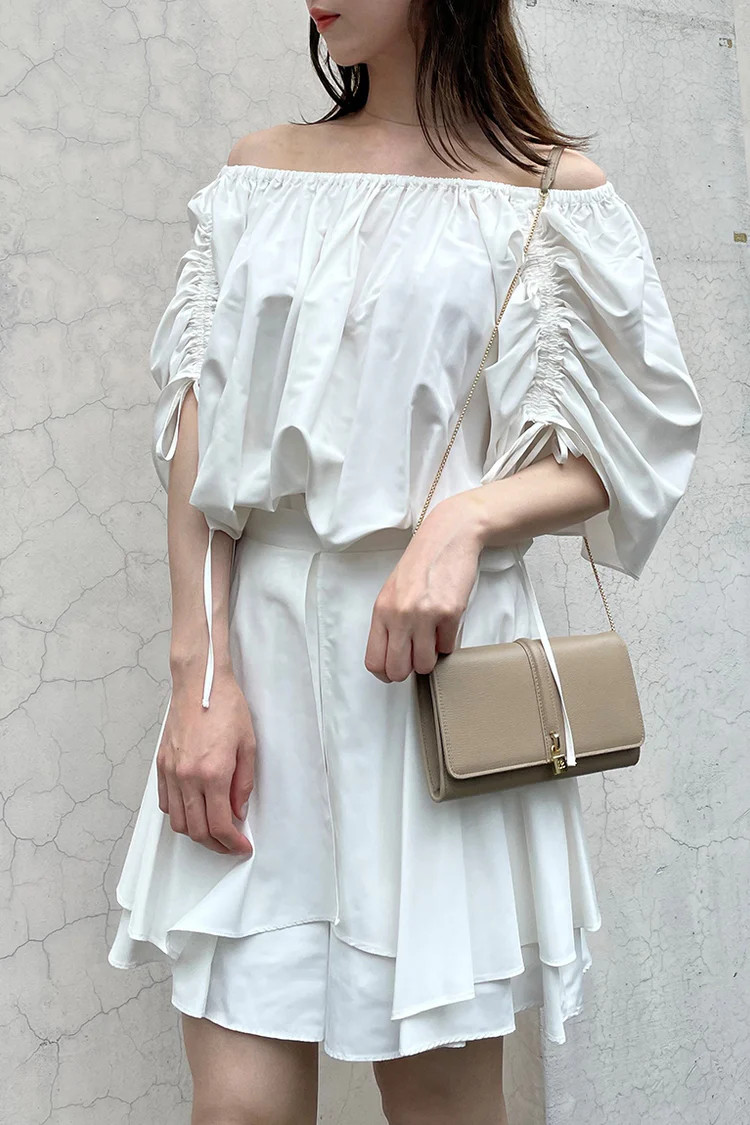 Flared Layered Skorts | SNIDEL