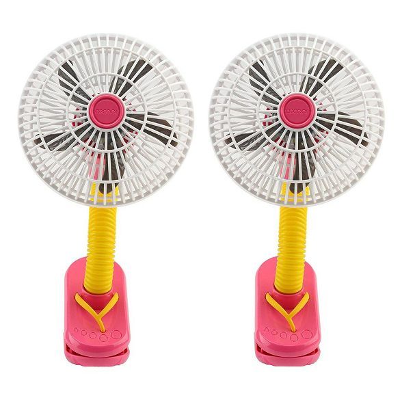 O2COOL 2pk 4" Battery Powered Portable Clip Fan | Target