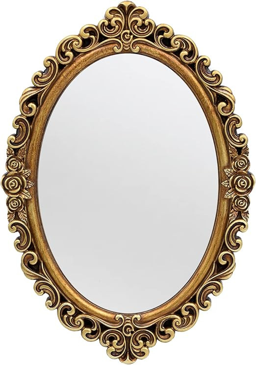 OIGUMR Oval Small Wall Mirror Mirror Vintage Hanging Mirrors for Bedroom Living-Room Dresser Deco... | Amazon (US)
