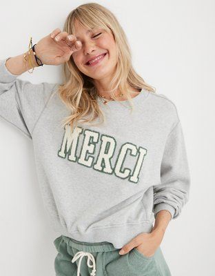 Aerie Riviera Crew Sweatshirt | American Eagle Outfitters (US & CA)