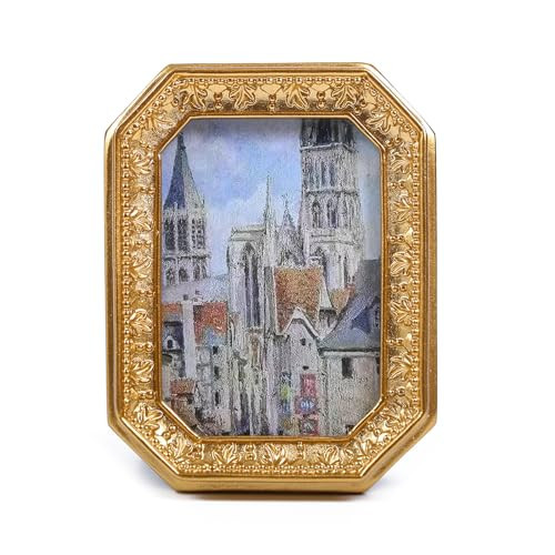 SIKOO Vintage Small Picture Frames 2.5 x 3.5 Antique Gold Wallet Size Picture Frames Ornate Mini Photo Frame Gold | Amazon (US)