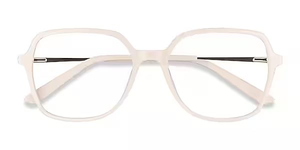 Lenny Square Cream Full Rim Eyeglasses | Eyebuydirect | EyeBuyDirect.com
