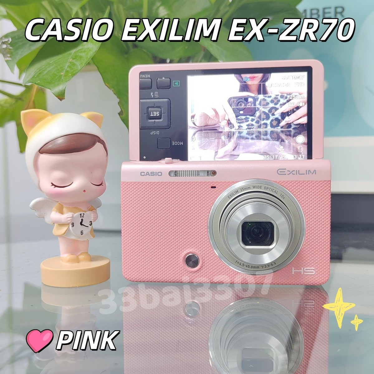 CASIO EXILIM EX-ZR70PK Digital Camera Pink Selfie Flip 100%work support English | eBay US