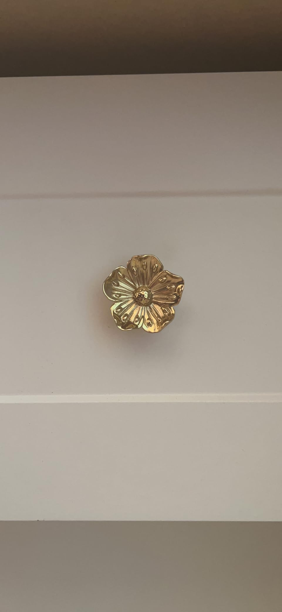 4 pcs Cabinet Knobs, Brushed Brass Flower Shape Drawer Knobs Dressers Pulls,Cabinet Hardware Hand... | Amazon (US)