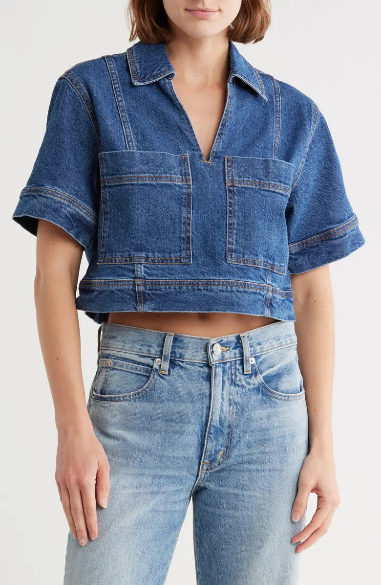 Habitual Boxy Crop Denim Shirt | Nordstromrack | Nordstrom Rack