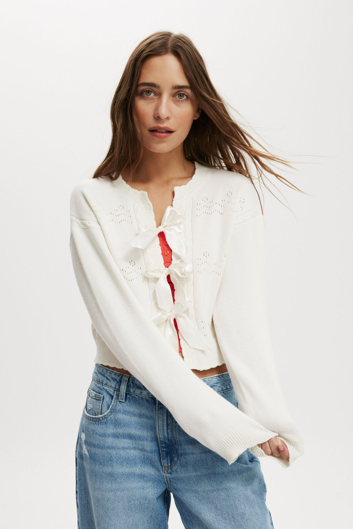Nostalgia Bow Cardigan | Cotton On (US)