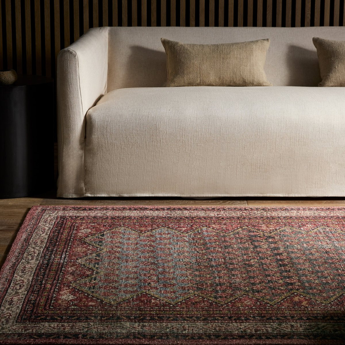 Amata Stellina Red/Blue (AMT-02) Hand-Tufted Printed Area Rug | Rugs Direct