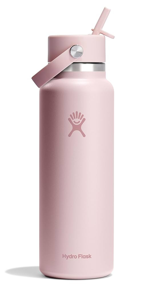 Hydro Flask Water Bottle - Insulated Stainless Steel - Wide Mouth Flex Straw Lid, Non Spill, Leak... | Amazon (US)