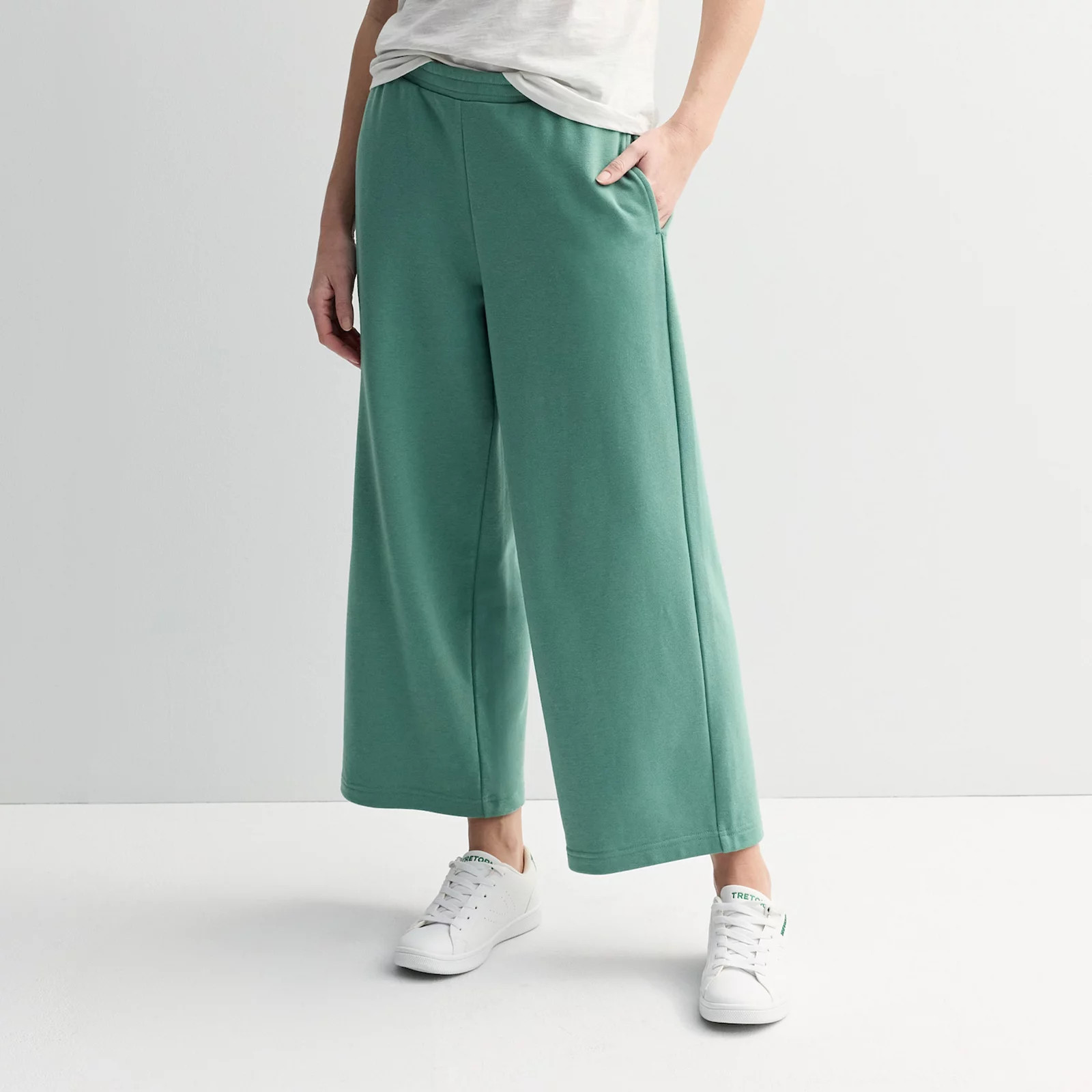 Women's Sonoma Goods For Life® French Terry Wide Leg Pants | Kohl's