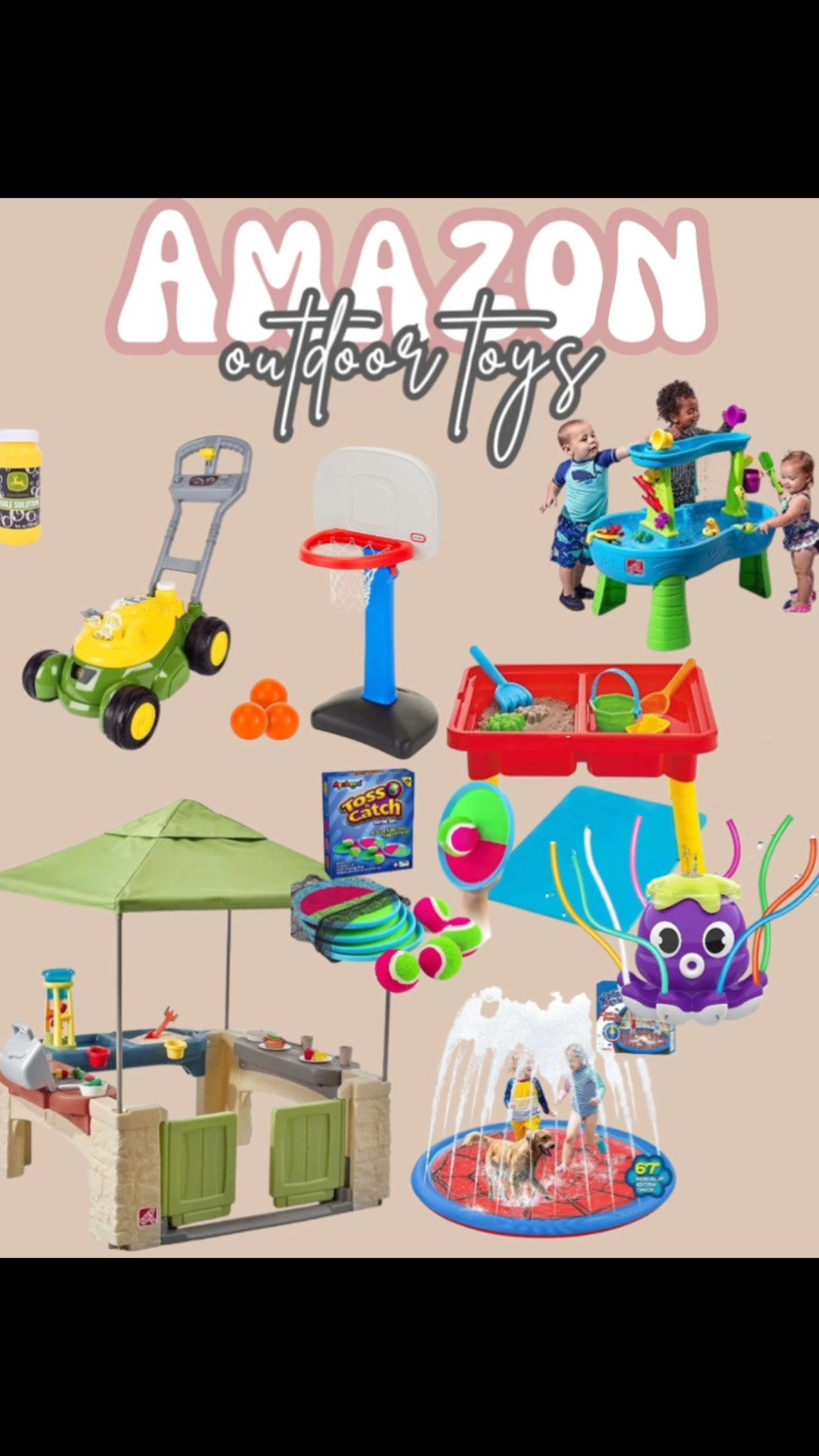 Outdoor toys for kids for the summer from Amazon! 
Backyard toys, outdoor toys, amazon finds, amazon toys, patio, home, water sprinklers, sandbox

#LTKKids #LTKSeasonal #LTKHome