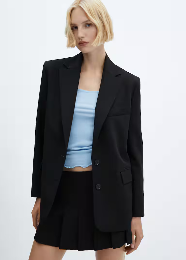 Structured lapels blazer -  Women | Mango USA | MANGO (US)