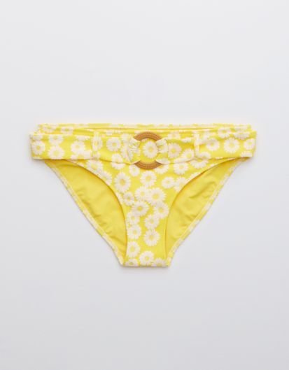 Aerie Jacquard Belted Bikini Bottom | American Eagle Outfitters (US & CA)