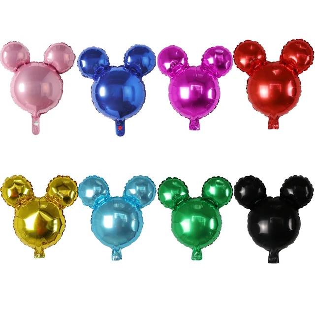 10pcs  Mickey Minnie Mouse Head Aluminum Foil Balloon Baby Shower Birthday Party Decoration Kids ... | AliExpress (US)