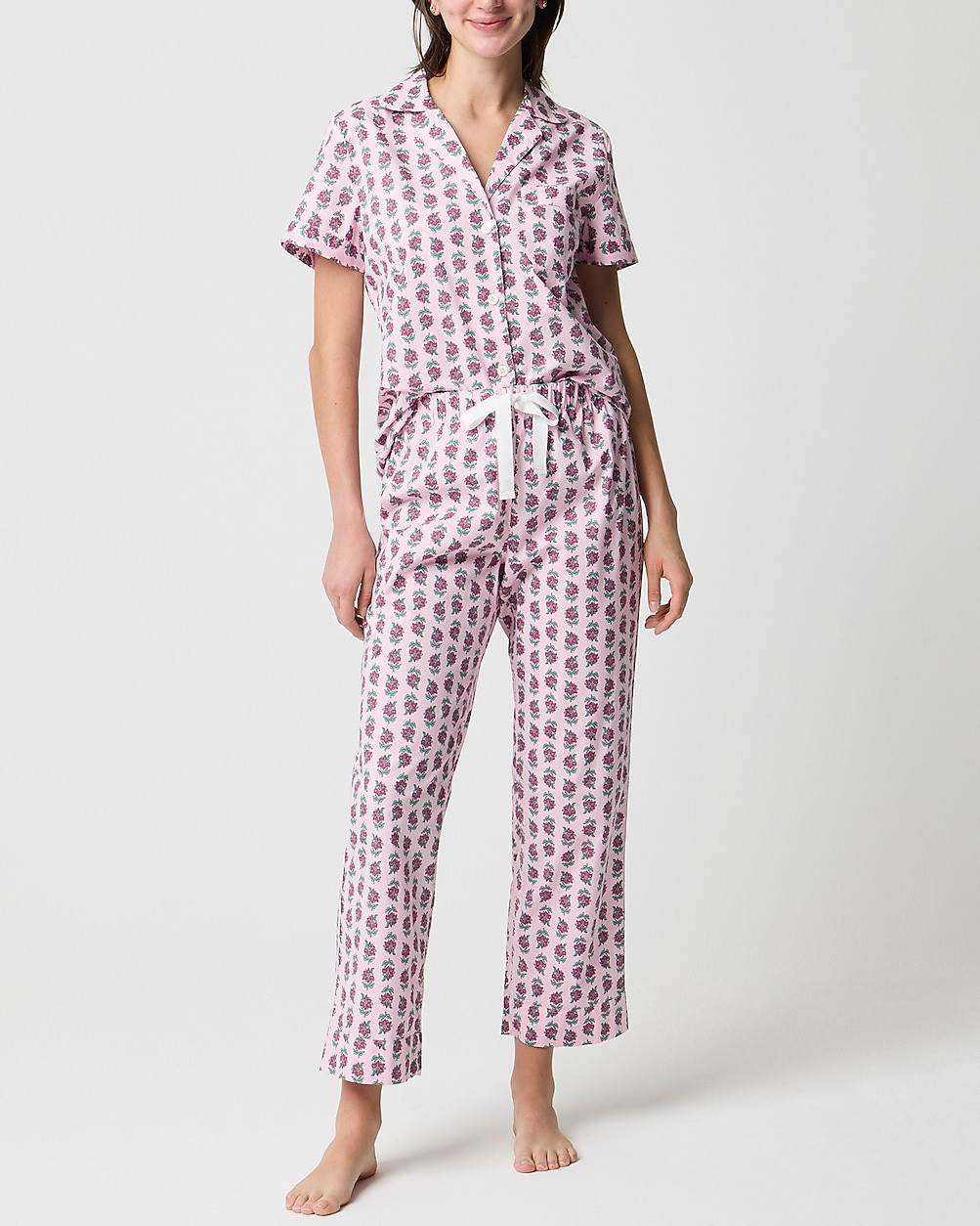 Short-sleeve printed top and pants pajama set | J.Crew Factory