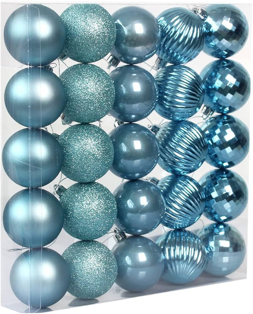 Christmas Ball Ornaments, 25 Pcs Christmas Tree Decoration Hanging Balls, Christmas Wedding Party... | Amazon (US)