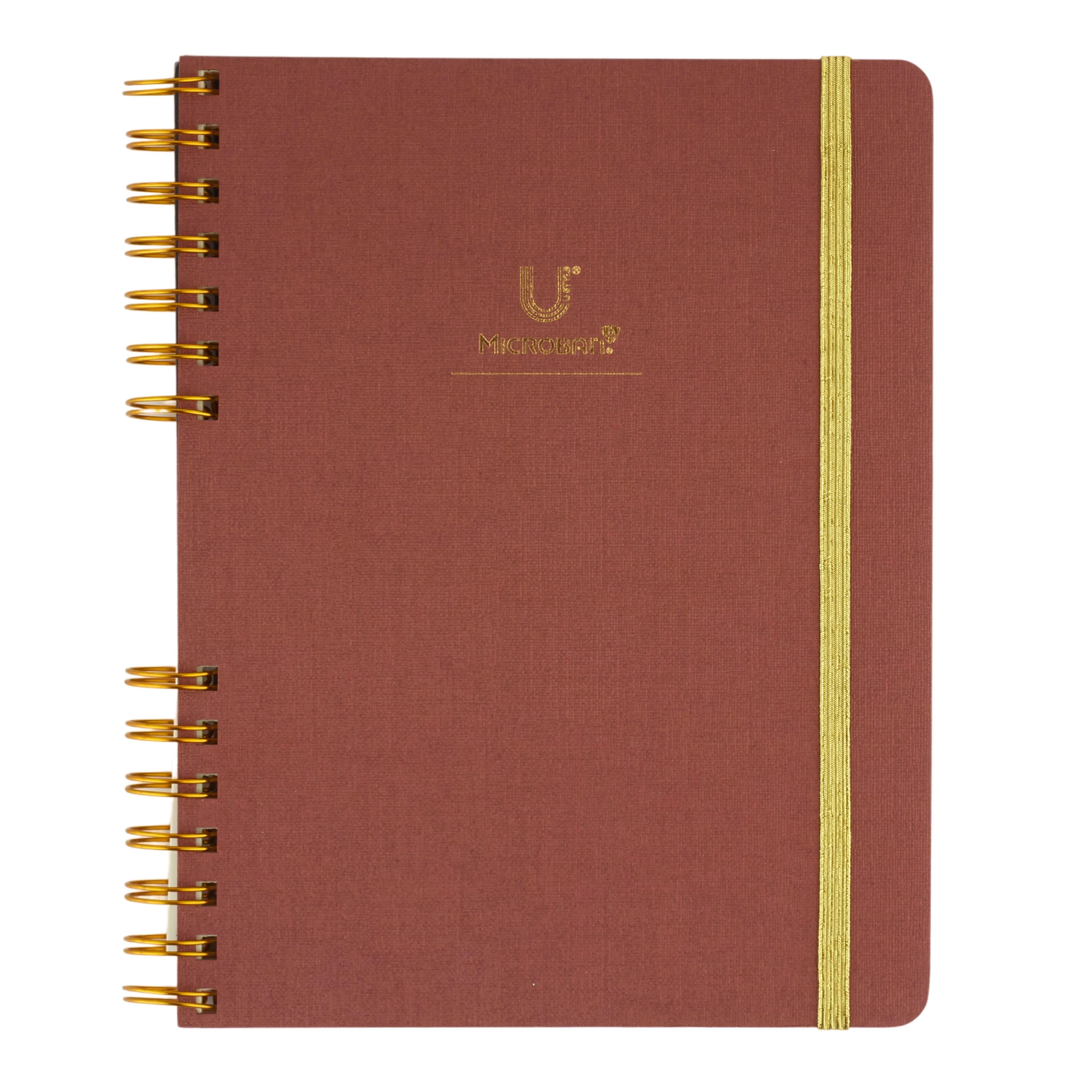 U Style Antimicrobial Linen Textured Hard Cover Journal with Microban, 7.75" x 10", Brown, 200 Pa... | Walmart (US)